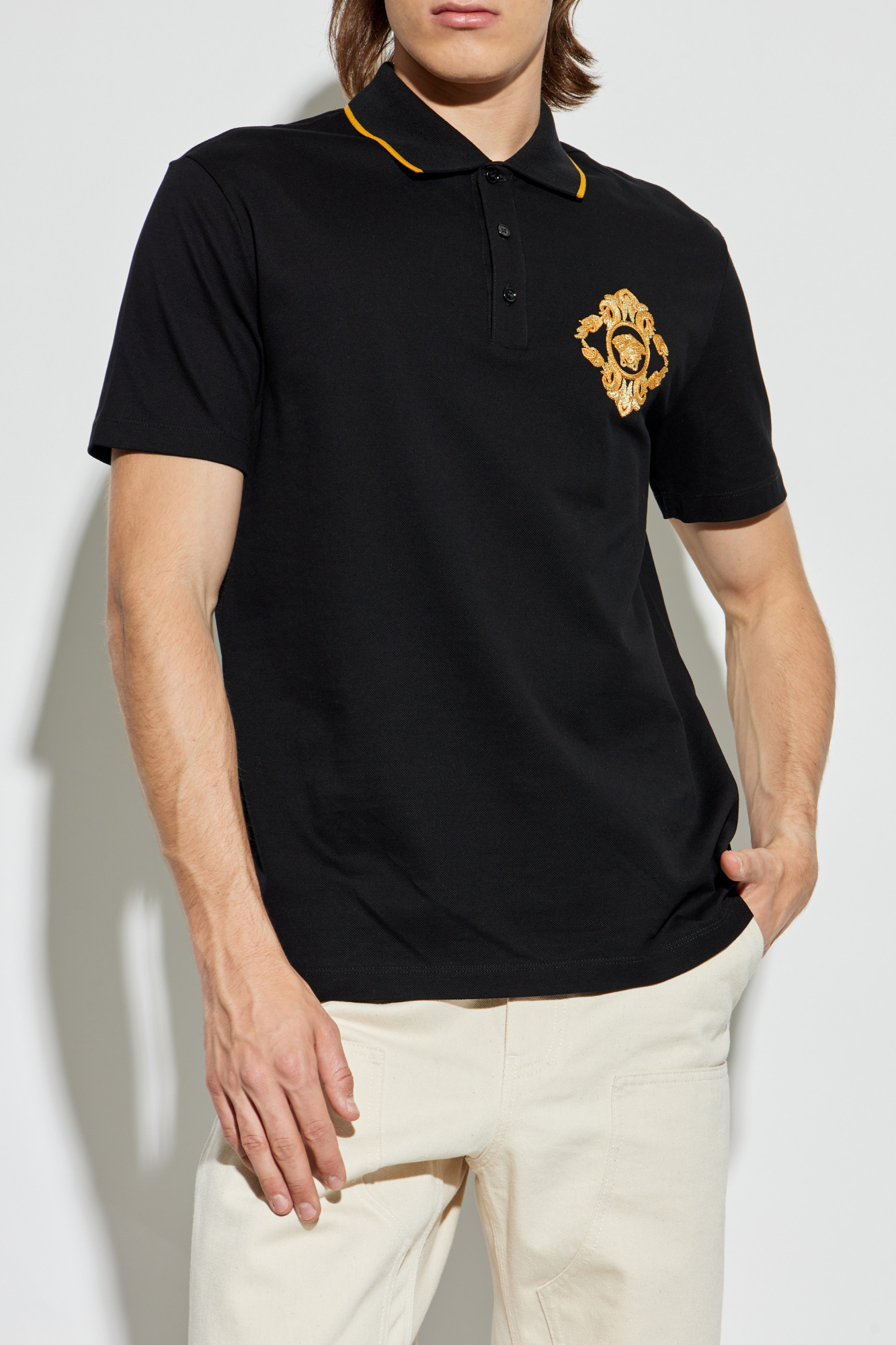 Black Polo with the head of Medusa Versace - Vitkac AS